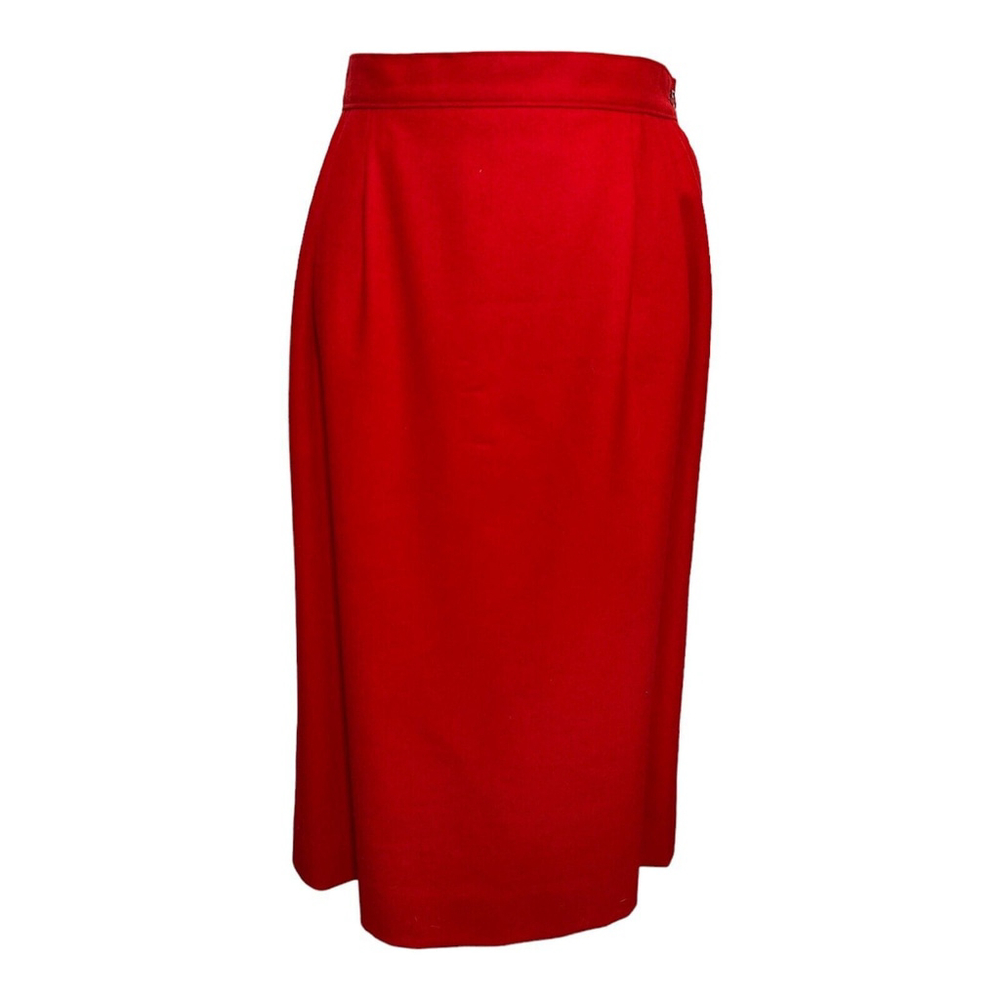 Pendleton - Women’s- Size 12 - Red - 100% Virgin Wool Skirt - Made in the USA -